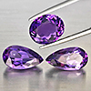 Natural Purple Amethyst 12.24 Ct. 3 Pcs Mixed Shape Gemstone From Brazil