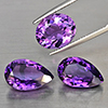 Natural Purple Amethyst 12.90 Ct. 3 Pcs Mixed Shape Gemstone From Brazil