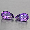 Natural Purple Amethyst 5.71 Ct. 2 Pcs Pear Shape 12.1 x 7.6 Mm Gemstone From Brazil