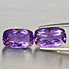 Natural Purple Amethyst 6.93 Ct. 2 Pcs Cushion Shape 12.5 x 7.6 Mm Gemstone From Brazil
