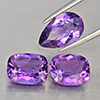 Natural Purple Amethyst 9.39 Ct. 3 Pcs Mixed Shape Gemstone From Brazil