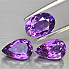 Natural Purple Amethyst 10.66 Ct. 3 Pcs Mixed Shape Gemstone From Brazil
