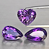 Natural Purple Amethyst 9.28 Ct. 3 Pcs Mixed Shape Gemstone From Brazil