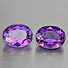 Natural Purple Amethyst 4.88 Ct. 2 Pcs Oval Shape 10 x 7.8 Mm Gemstone From Brazil
