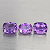 Natural Purple Amethyst 8.31 Ct. 3 Pcs Mixed Shape Gemstone From Brazil