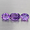 Natural Purple Amethyst 8.39 Ct. 3 Pcs Mixed Shape Gemstone From Brazil