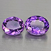Natural Purple Amethyst 8.40 Ct. 2 Pcs Oval Shape Gemstone From Brazil