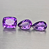 Natural Purple Amethyst 9.58 Ct. 3 Pcs Mixed Shape Gemstone From Brazil