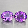 Natural Purple Amethyst 8.25 Ct. 2 Pcs Oval Shape 11.5 x 9.4 Mm Gemstone From Brazil