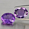 Natural Purple Amethyst 4.44 Ct. 2 Pcs Oval Shape 10 x 8.2 Mm Gemstone From Brazil