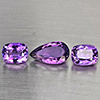 Natural Purple Amethyst 10.34 Ct. 3 Pcs Mixed Shape Gemstone From Brazil