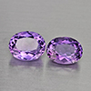 Natural Purple Amethyst 5.91 Ct. 2 Pcs Oval Shape 10.4 x 8.5 Mm Gemstone From Brazil