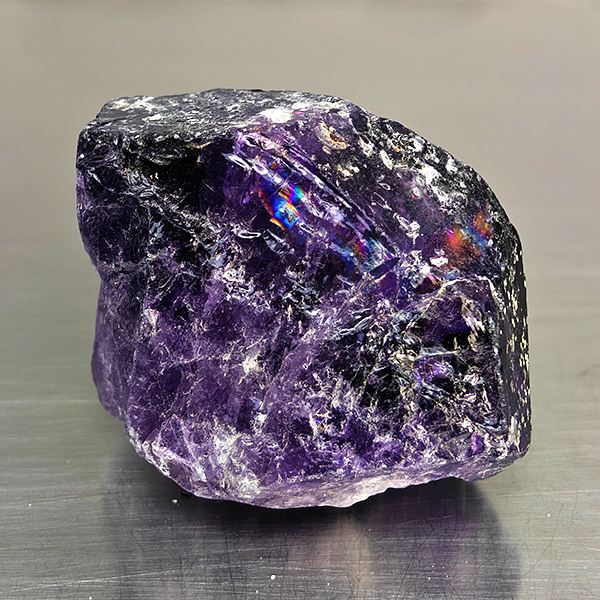 Natural Purple Amethyst Gemstones 170.85 Ct. Rough Shape 35 x 30 Mm.
