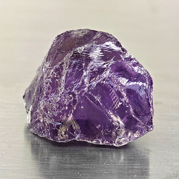 Natural Purple Amethyst Gemstones 53.09 Ct. Rough Shape 27 x 20 Mm.
