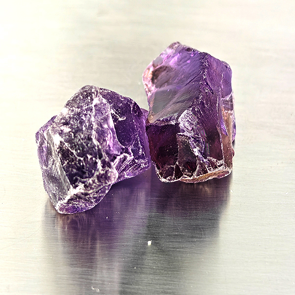 Natural Purple Amethyst Gemstone 63.82 Ct. 2 Pcs. Rough Shape and Mixed Size Natural Purple Amethyst Gemstone 63.82 Ct. 2 Pcs. Rough Shape and Mixed Size