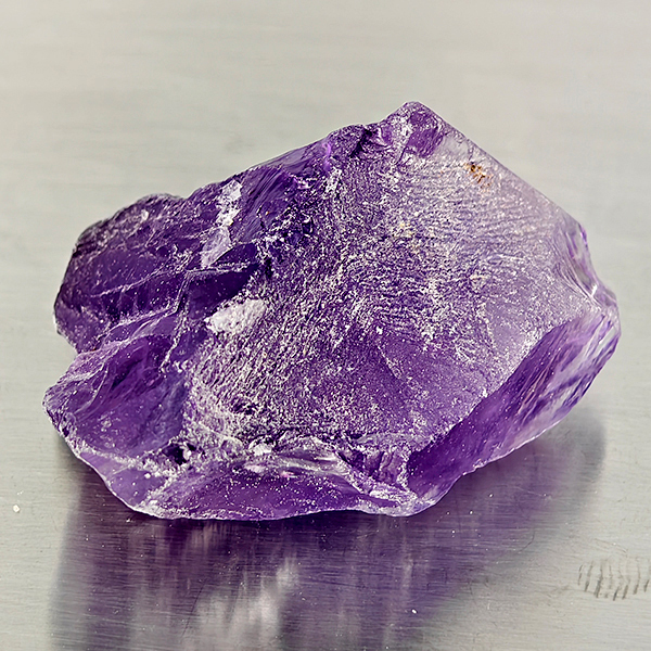 Natural Purple Amethyst Gemstones 73.12 Ct. Rough Shape 35 x 22 Mm.