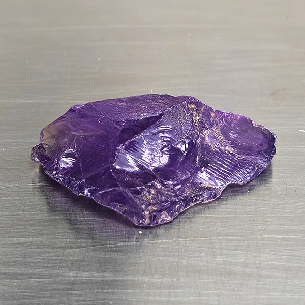 Natural Purple Amethyst Gemstones 48.85 Ct. Rough Shape 39 x 26 Mm.