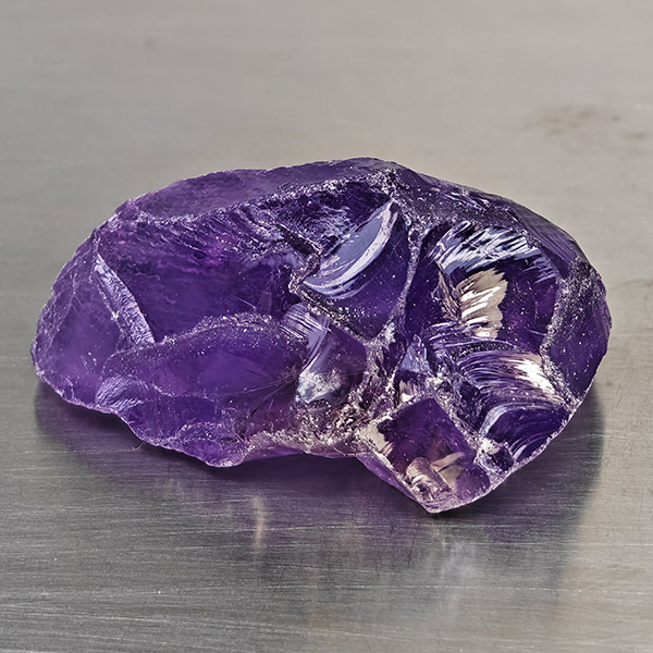 Natural Purple Amethyst Gemstones 48.31 Ct. Rough Shape 30 x 15.3 Mm.