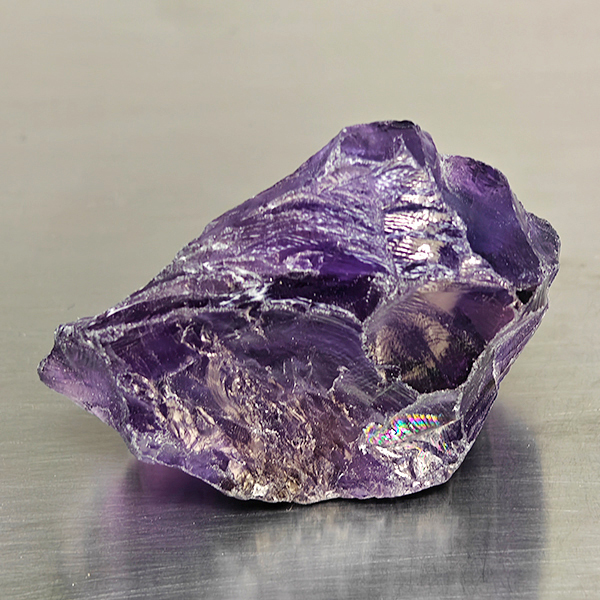 Natural Purple Amethyst Gemstones 112.87 Ct. Rough Shape 42 x 30 Mm.