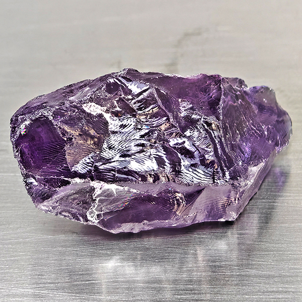 Natural Purple Amethyst Gemstones 88.58 Ct. Rough Shape 44 x 20 Mm.