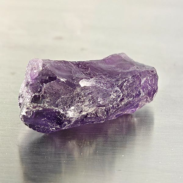 Natural Purple Amethyst Gemstone 54.02 Ct. Rough Shape 34 x 16 Mm. Natural Purple Amethyst Gemstone 54.02 Ct. Rough Shape 34 x 16 Mm.