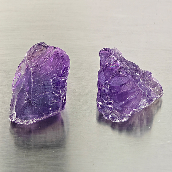 Natural Purple Amethyst Gemstone 50.80 Ct. 2 Pcs. Rough Shape and Mixed Size Natural Purple Amethyst Gemstone 50.80 Ct. 2 Pcs. Rough Shape and Mixed Size