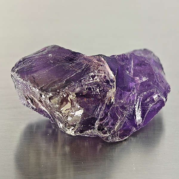 Natural Purple Amethyst Gemstones 91.82 Ct. Rough Shape 39 x 22 Mm.