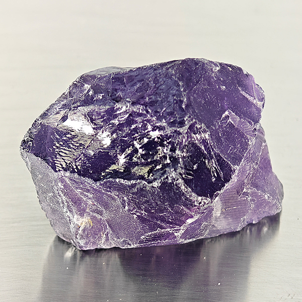 Natural Purple Amethyst Gemstones 136.16 Ct. Rough Shape 39 x 27 Mm.