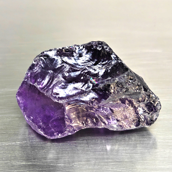 Natural Purple Amethyst Gemstones 95.16 Ct. Rough Shape 40 x 23 Mm.