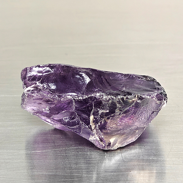 Natural Purple Amethyst Gemstones 58.29 Ct. Rough Shape 32 x 17.2 Mm.