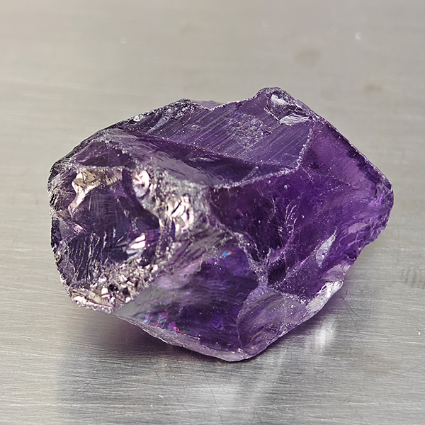 Natural Purple Amethyst Gemstones 70.60 Ct. Rough Shape 32 x 20 Mm.