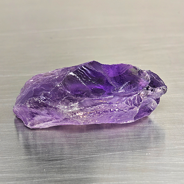 Natural Purple Amethyst Gemstones 56.15 Ct. Rough Shape 39 x 19 Mm.