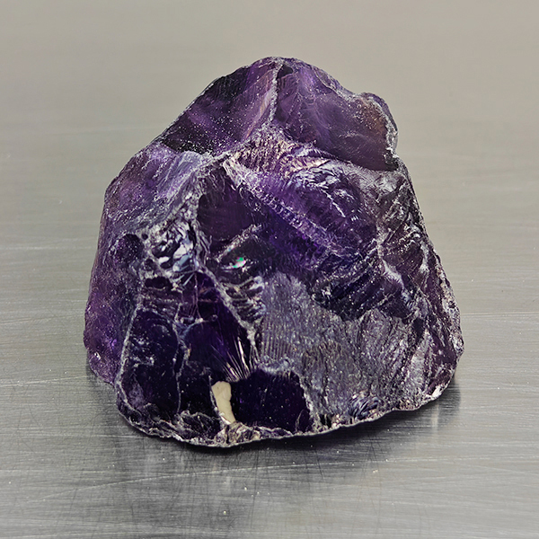 Natural Purple Amethyst Gemstones 190.82 Ct. Rough Shape 40 x 35 Mm.