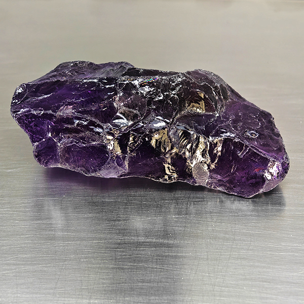 Natural Purple Amethyst Gemstones 297.23 Ct. Rough Shape 63 x 26 Mm.
