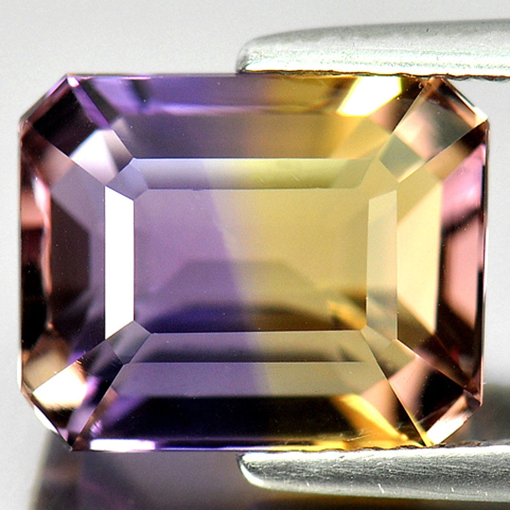 Bi Color Ametrine 4.67 Ct. Octagon Shape Natural Gemstone From Bolivia Unheated