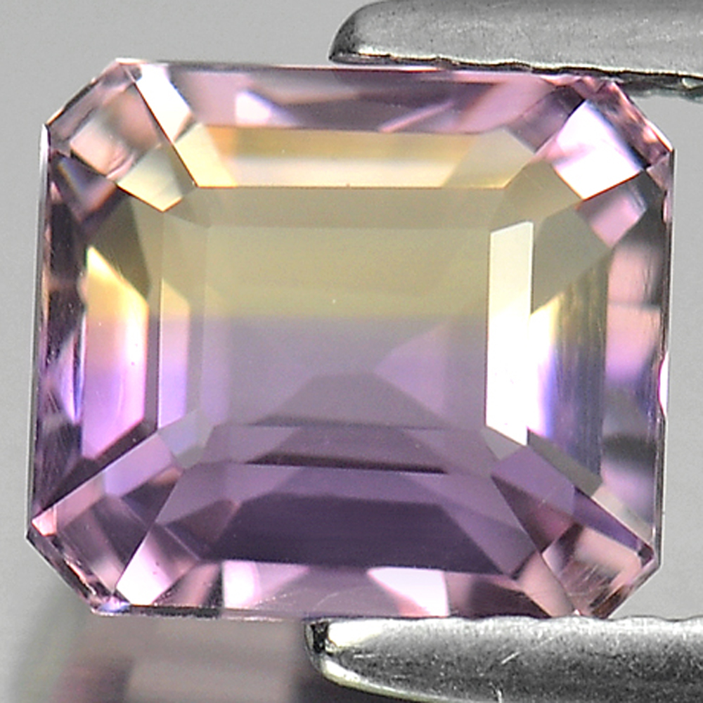 Bi Color Ametrine 2.61 Ct. Octagon Shape 8.4 x 7.5 Mm. Natural Gemstone Bolivia