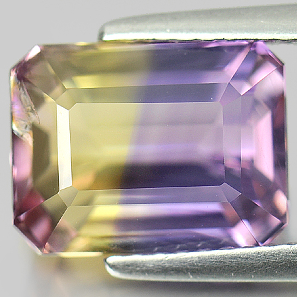 Bi Color Ametrine 4.35 Ct. Octagon Shape 10.7 x 8.3 Mm Natural Gemstone Unheated