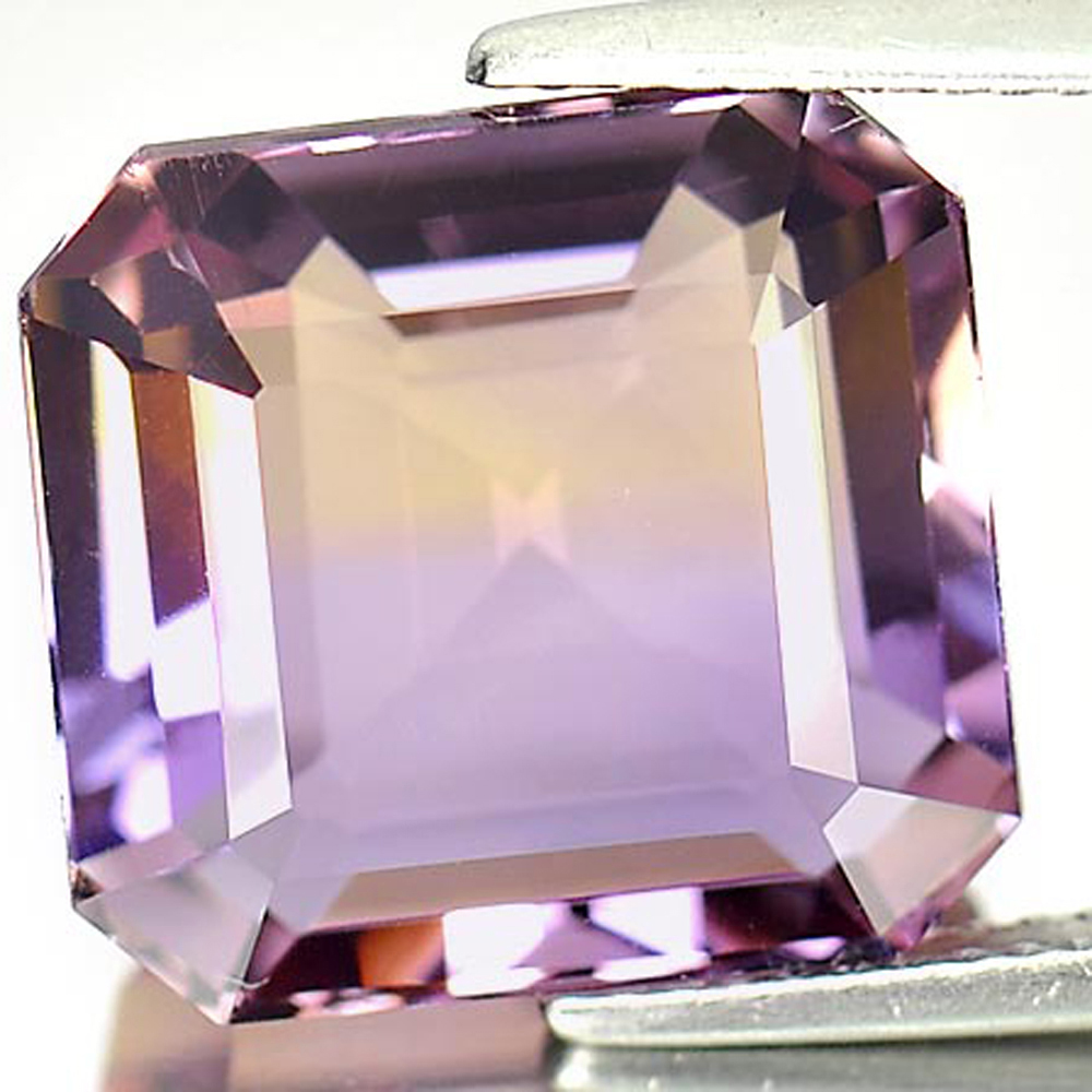 Bi Color Ametrine 12.52 Ct. Octagon Shape 14.2 x 13.5 Mm. Natural Gemstone