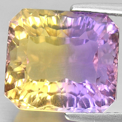 Ametrine Bi Color 8.13 Ct. Clean Octagon Millennium Cut Natural Gem Unheated