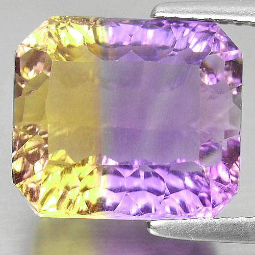Ametrine Bi Color 8.85 Ct. Clean Natural Gemstone Octagon Millennium Cut Bolivia