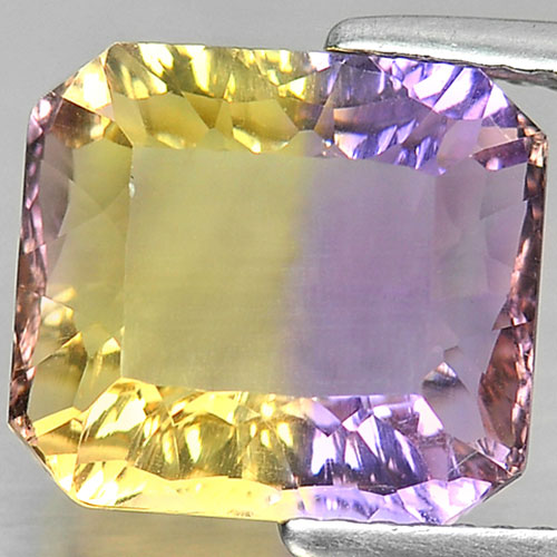 Ametrine Bi Color 5.33 Ct. Octagon Millennium Cut 11 x 10 Mm. Natural Gemstone