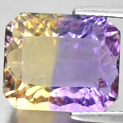 Ametrine Bi Color 6.48 Ct. Clean Natural Gemstone Octagon Millennium Cut Bolivia