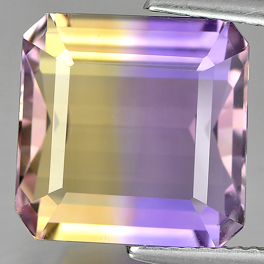 Bi Color Ametrine 10.26 Ct. Clean Octagon Shape 12.3 x 12.3 Mm. Natural Gemstone