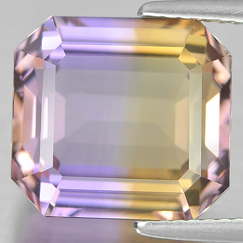 Ametrine Bi Color 9.19 Ct. Clean Octagon Shape 12.4 x 11.5 Mm. Natural Gemstone