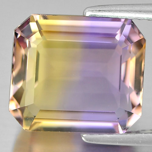 Ametrine Bi Color 8.33 Ct. Clean Octagon Shape 12.2 x 10.8 Mm. Natural Gemstone