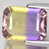 Bi Color Ametrine 3.18 Ct. VVS Octagon 10 x 7.6 Mm. Natural Gem Bolivia Unheated Bi Color Ametrine 3.18 Ct. VVS Octagon 10 x 7.6 Mm. Natural Gem Bolivia Unheated