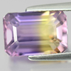 Natural Bi Color Ametrine Gemstones 4.61 Ct.  Octagon Shape 11.2 x 7.7 Mm.