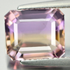 Bi Color Ametrine 3.85 Ct. VVS Octagon 10 x 8.5 Mm. Natural Gem Bolivia Unheated