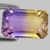 Bi Color Ametrine 3.61 Ct VVS Octagon 10.8 x 6.8 Mm Natural Gem Bolivia Unheated Bi Color Ametrine 3.61 Ct VVS Octagon 10.8 x 6.8 Mm Natural Gem Bolivia Unheated