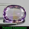 Bi Color Ametrine 10.44 Ct. Clean Oval 17.6 x 13.6 Mm. Natural Gem Unheated